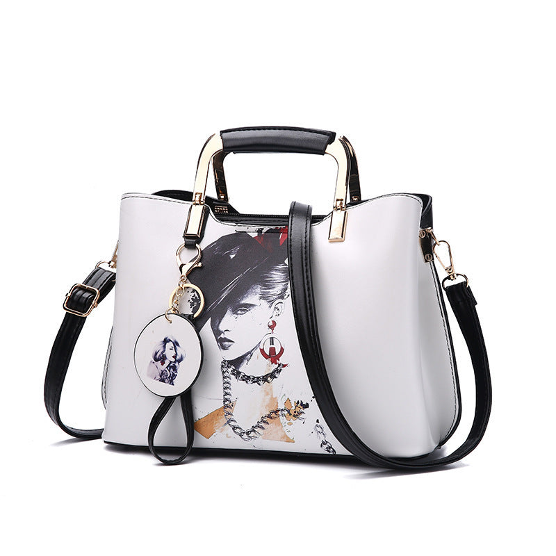 Fashionable Red PU Leather Lady's Portable Messenger Bag Trend