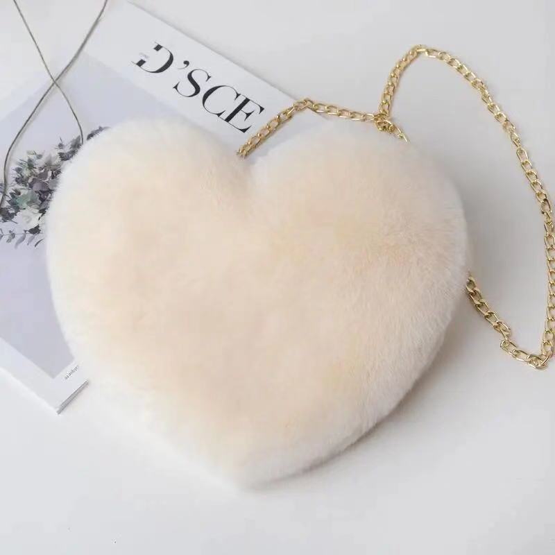 Women's Plush One-Shoulder Crossbody Chain Bag