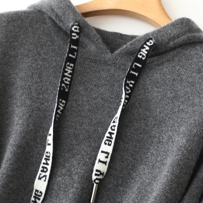 Ensemble sweat à capuche en cachemire de mouton tibétain automne hiver