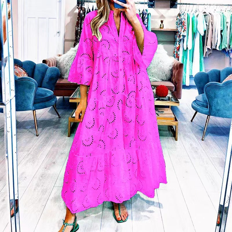 Robe longue sexy de style français pour femme