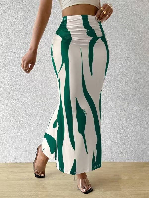 Robe amincissante imprimé zèbre style européen et américain