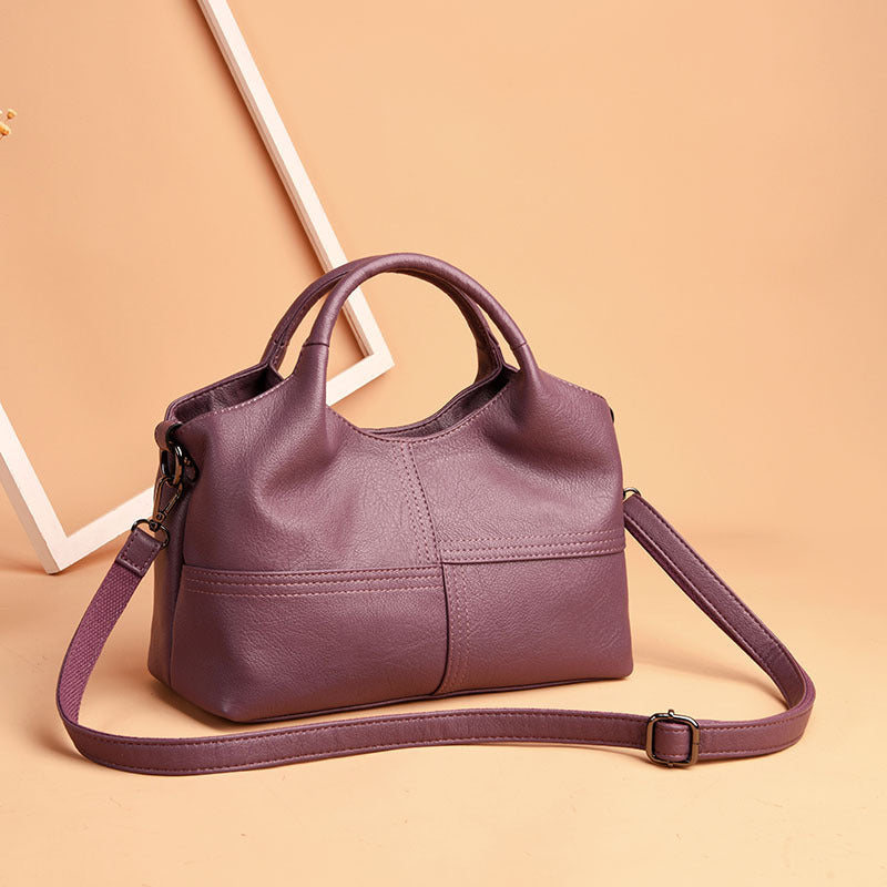 Lightweight Soft Leather Large Capacity Mother Bag