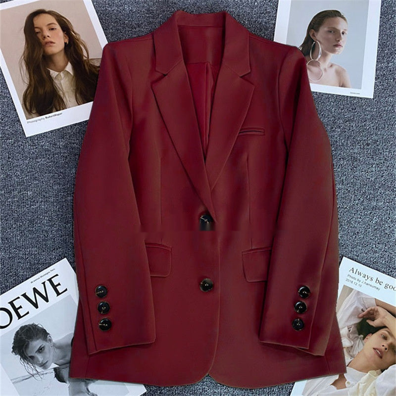 Casual Elegant Women's Business Suit Blazer Polyester