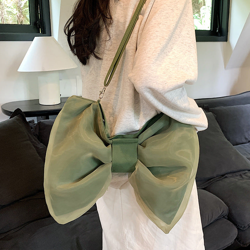 Butterfly Knot Personalized Soft Shoulder Crossbody Bag 39CM