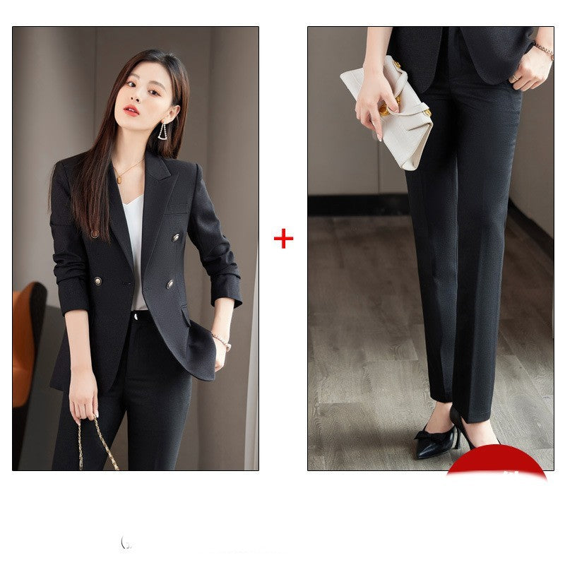 Long-sleeved Front Desk Overalls Women's Autumn Coat