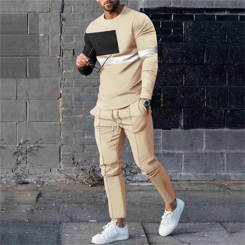 Ensemble sweatshirt et pantalon de survêtement 3D numérique pour hommes