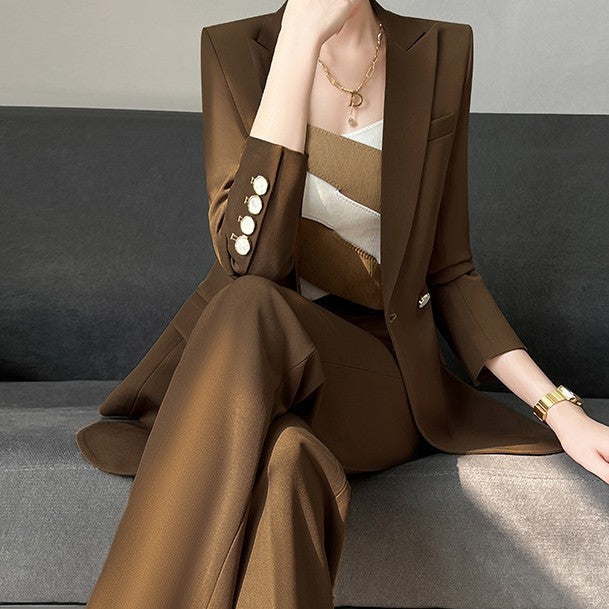 Ensemble deux pièces haut de gamme avec pantalon large