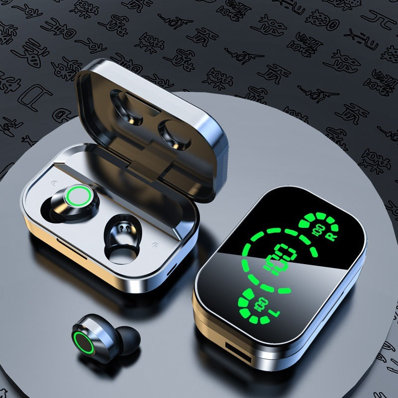 TWS Wireless Earbuds with Smart LED Display & Breathing Light Effect