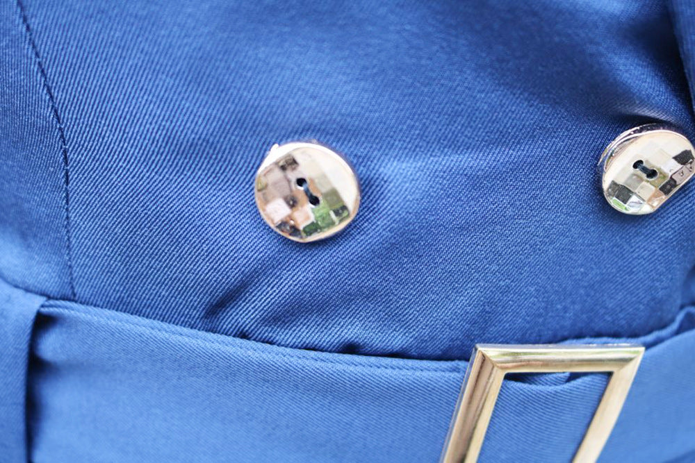 Women's Clothing Fashion Tailored Collar Fit Slim-fit Commute Jumpsuit