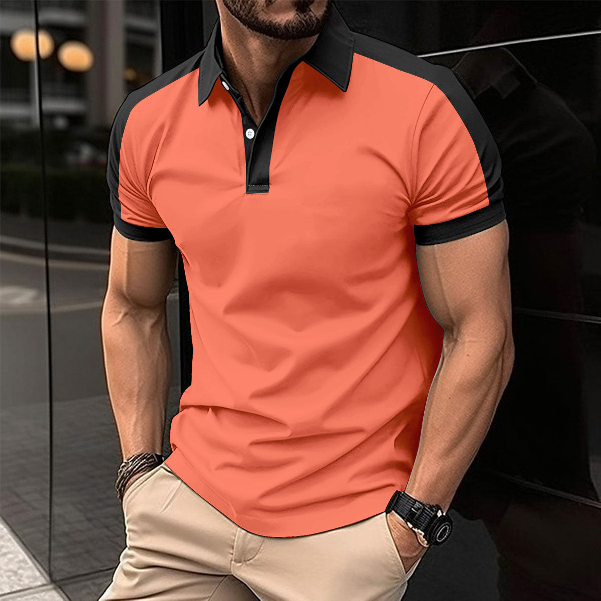 Men's Short Sleeve Summer Casual Business Polo Shirt