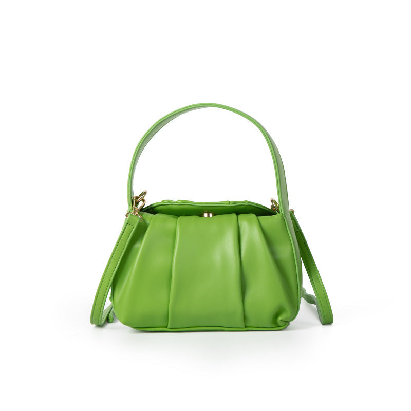Sac à Bandoulière Plissé Nuage Tendance Sac Oreiller Portable en PU