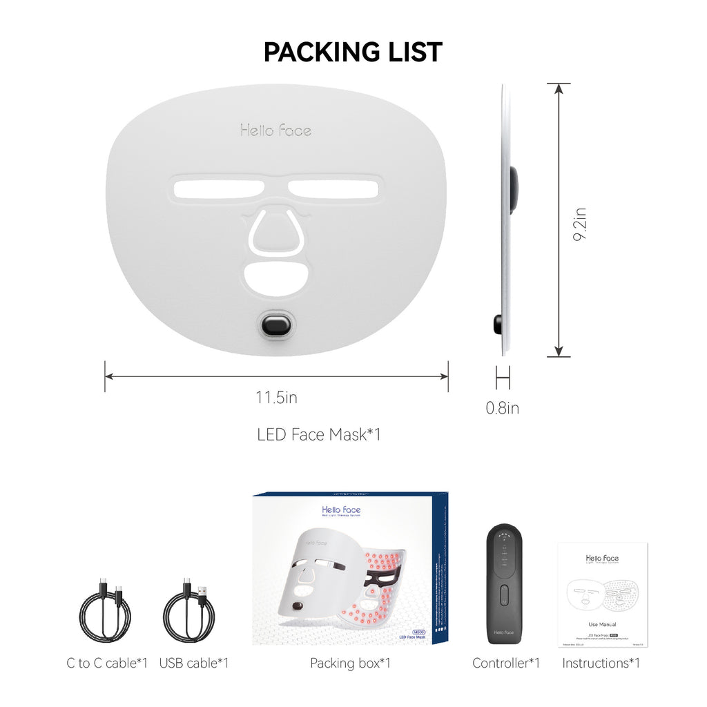 LED Near Infrared Everbright Red Blue Light Photon IPL Mask