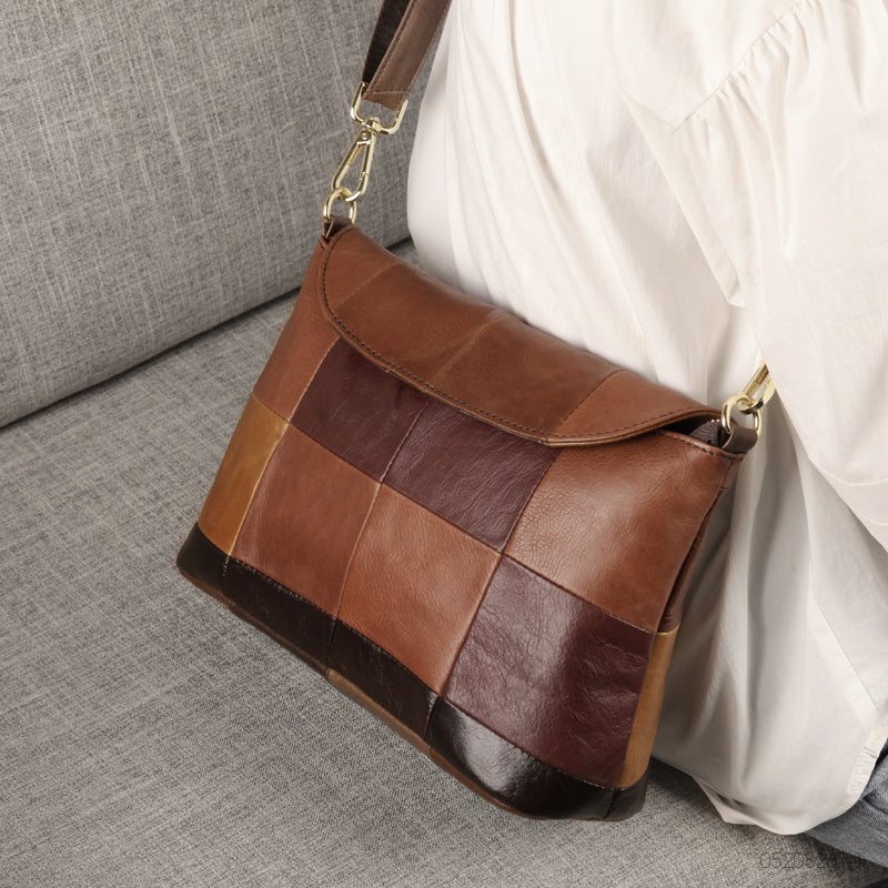Women's Autumn Winter Casual One Shoulder Cowhide Leather Bag