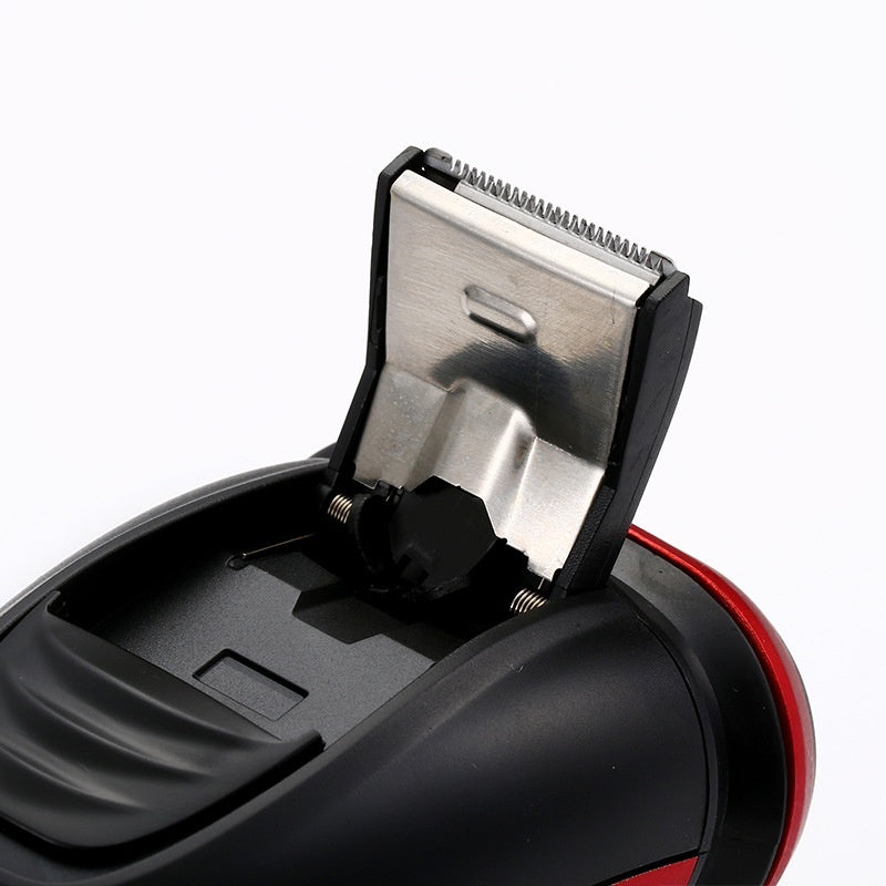 Rasoir Électrique Rechargeable pour Hommes - Rouge, Entièrement Lavable, 60 min d'Autonomie