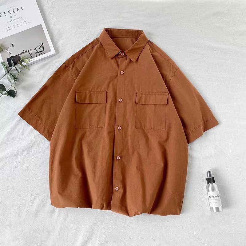 Men's Summer Workwear Cotton Blend Shirt Half Sleeve