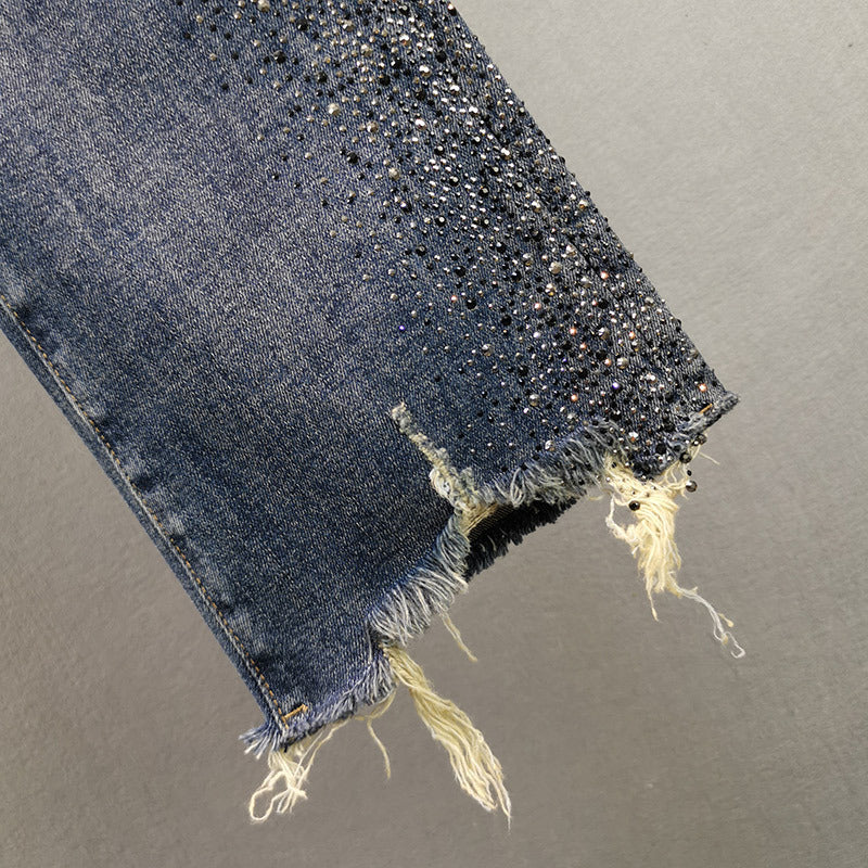 Spring New Style Cotton Stretch High Waist Slim Slimming Wide-Leg Booty Pants