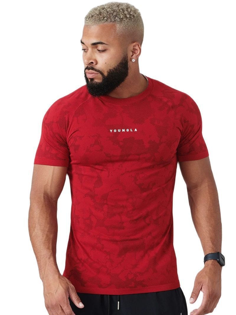T-shirt de sport camouflage d'entraînement pour homme