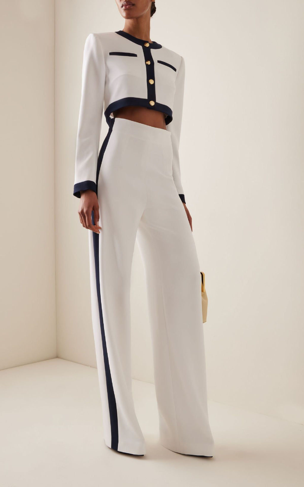 Women's Office Wear Suit Set with Long Sleeve Top and Trousers