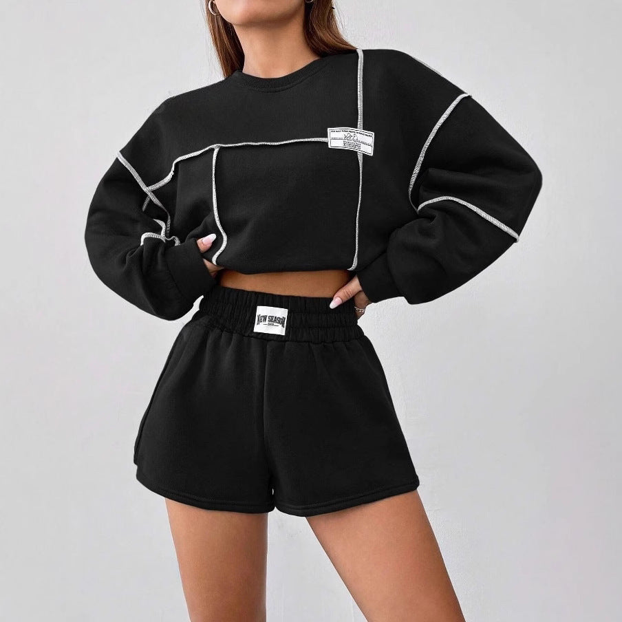 Loose Casual Round Neck Lantern Sleeve Women's Sweater