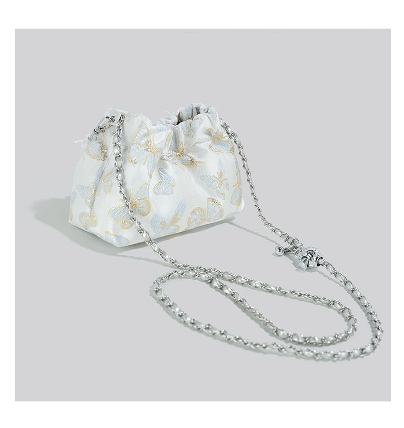 Bow Chain Bucket Crossbody Bag for Women