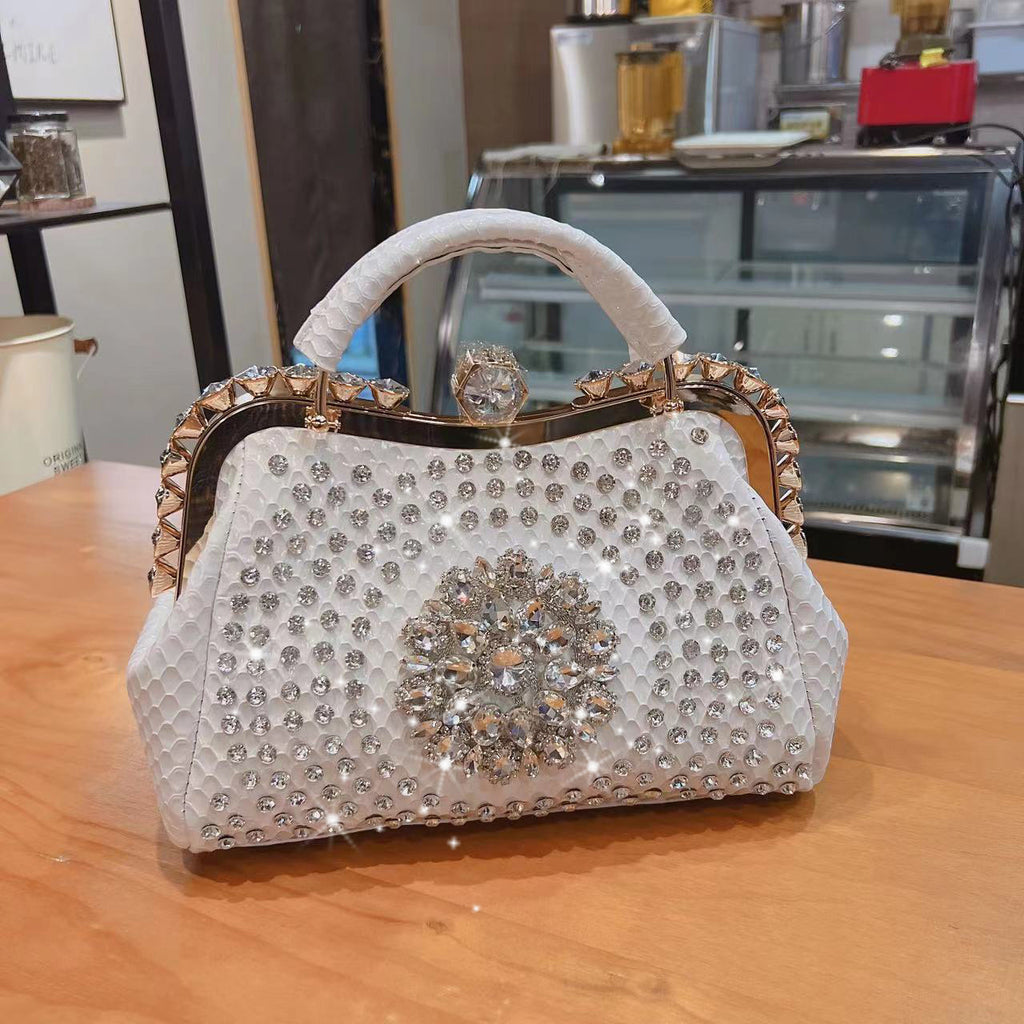Large Capacity Diamond Inlaid Crossbody Handbag