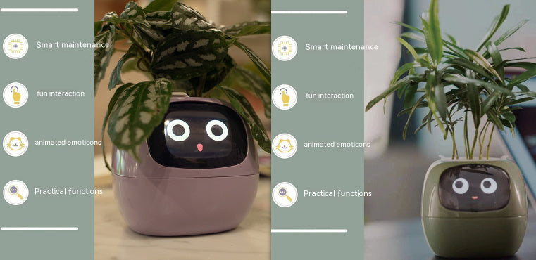 Smart Planter with 7 Sensors & AI Chips for Easy, Fun Plant Care – Over 49 Expressions