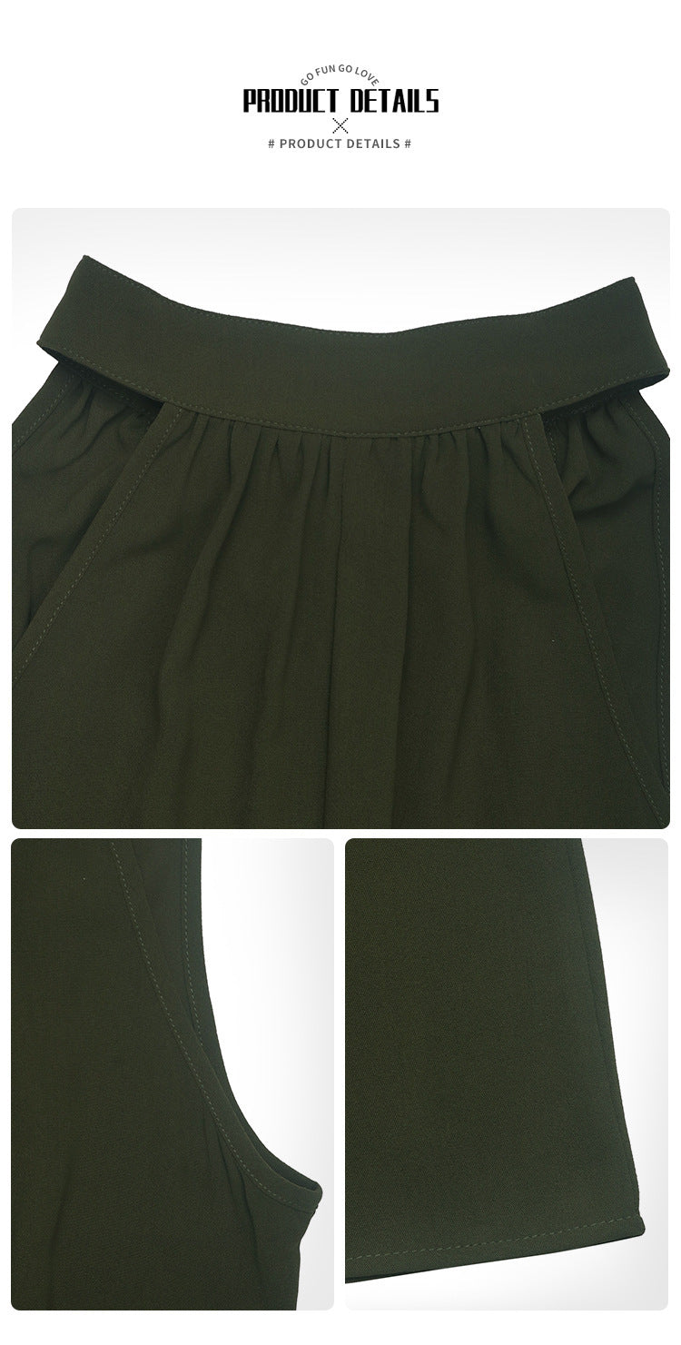 Halter Sleeveless Straight-Leg Jumpsuit