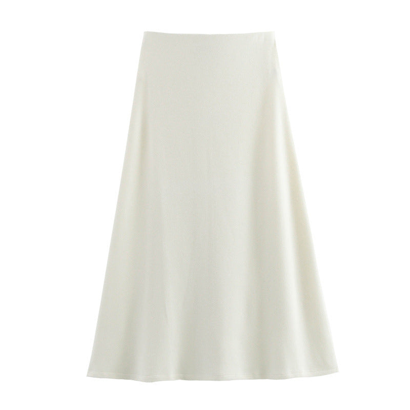 Ensemble haut et jupe mi-longue à détails noués pour femme