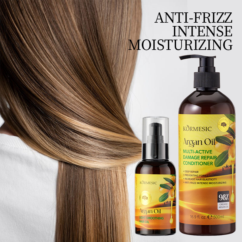 Huile capillaire légère et lissante à l'huile d'argan marocaine KORMESIC 110 ml - Soin complet