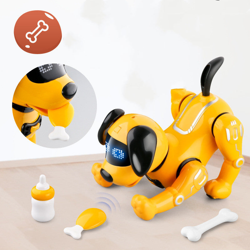 Intelligent Yellow Plastic Charging Robot Dog