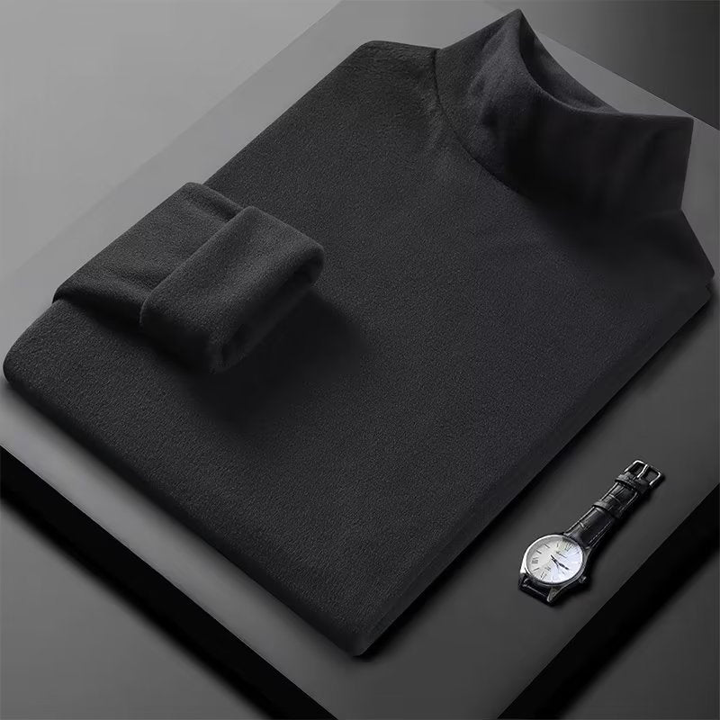 Double-sided Dralon Semi-high Collar Warm Men's Undershirt