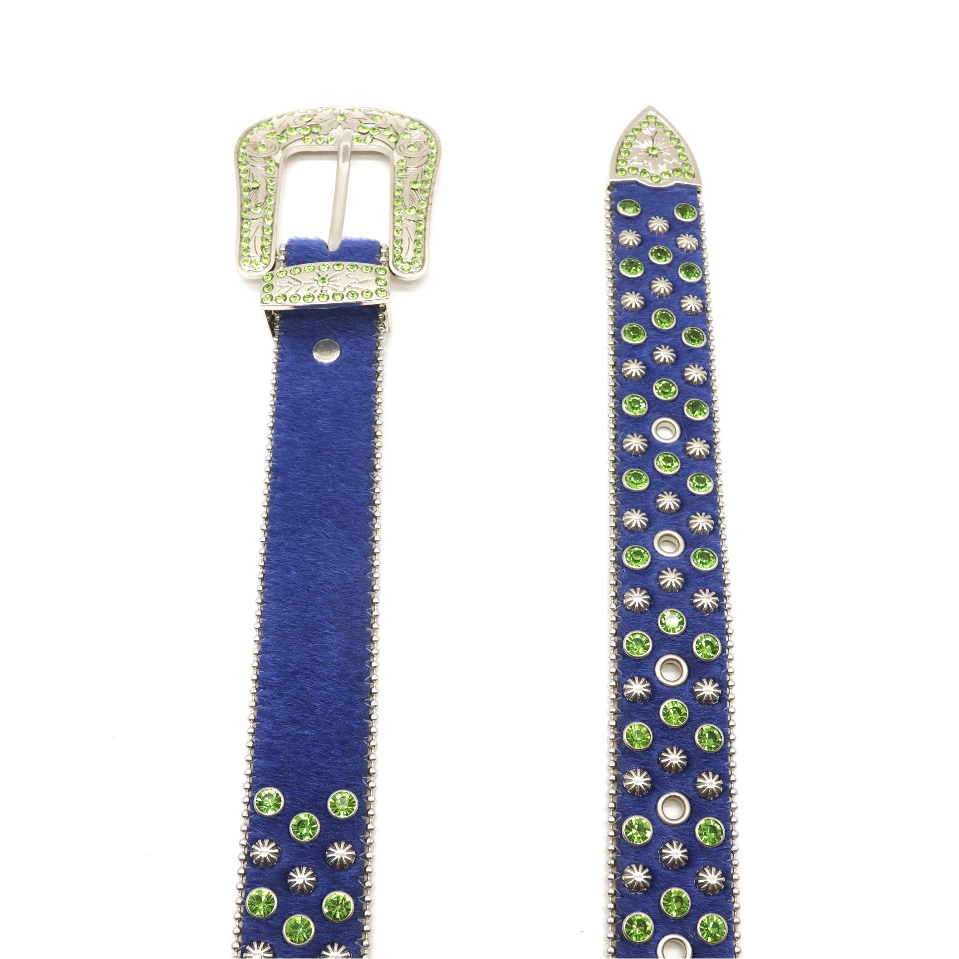 Handmade Fashion Diamond PU Leather Belt for Men and Women