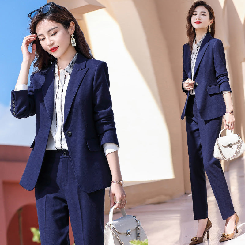 Ensemble deux pièces slim fit pour femme avec pantalon et manches longues