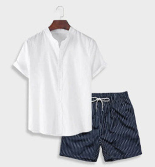Men's Plus Size Casual 3D Digital Print Short Sleeve Hawaii Suit