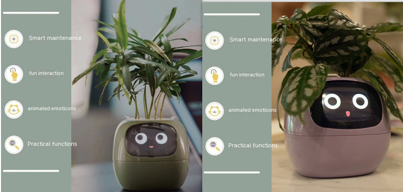 Smart Planter with 7 Sensors & AI Chips for Easy, Fun Plant Care – Over 49 Expressions