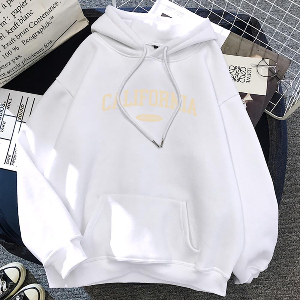 Women's Hooded Round Neck Street Pocket Sweatshirt