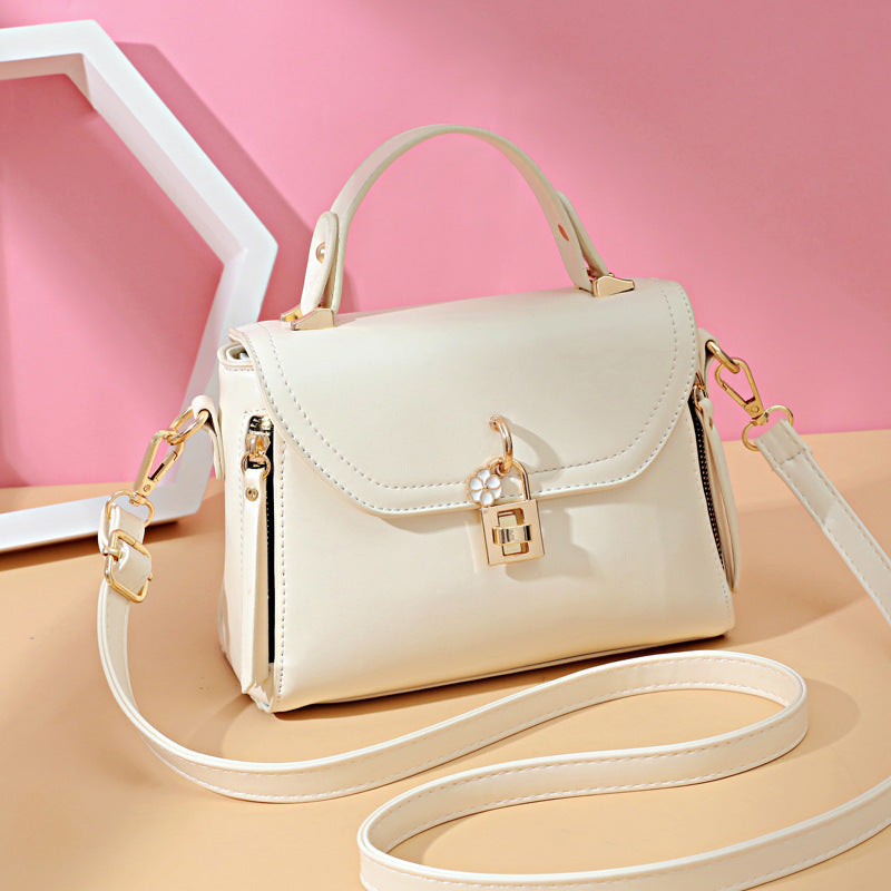 Retro PU Leather Crossbody Bag – Simple, Versatile Pillow Shape, 21cm