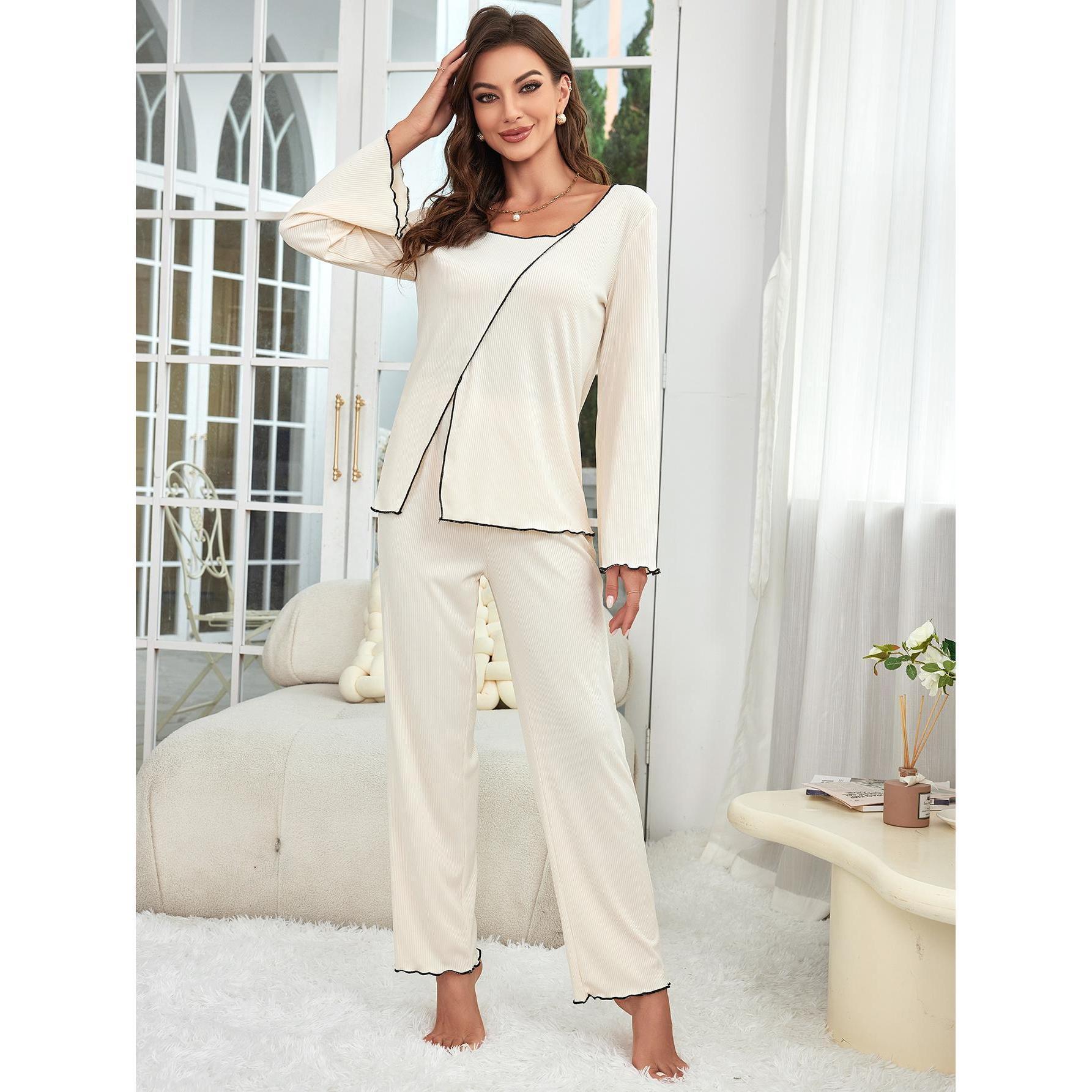 Ensemble pyjama d'intérieur à manches longues pour femme