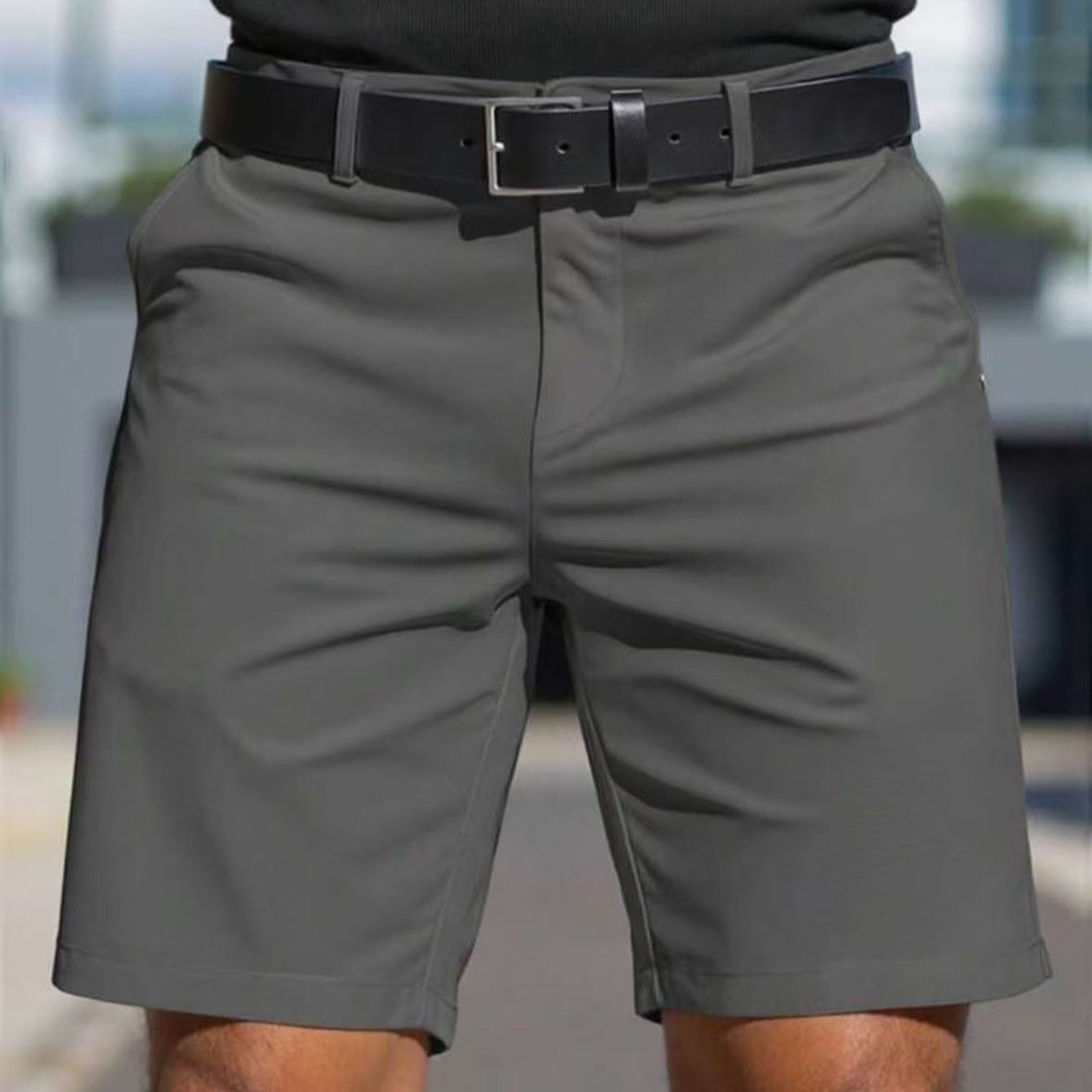 Shorts courts de sport et business de couleur unie pour hommes