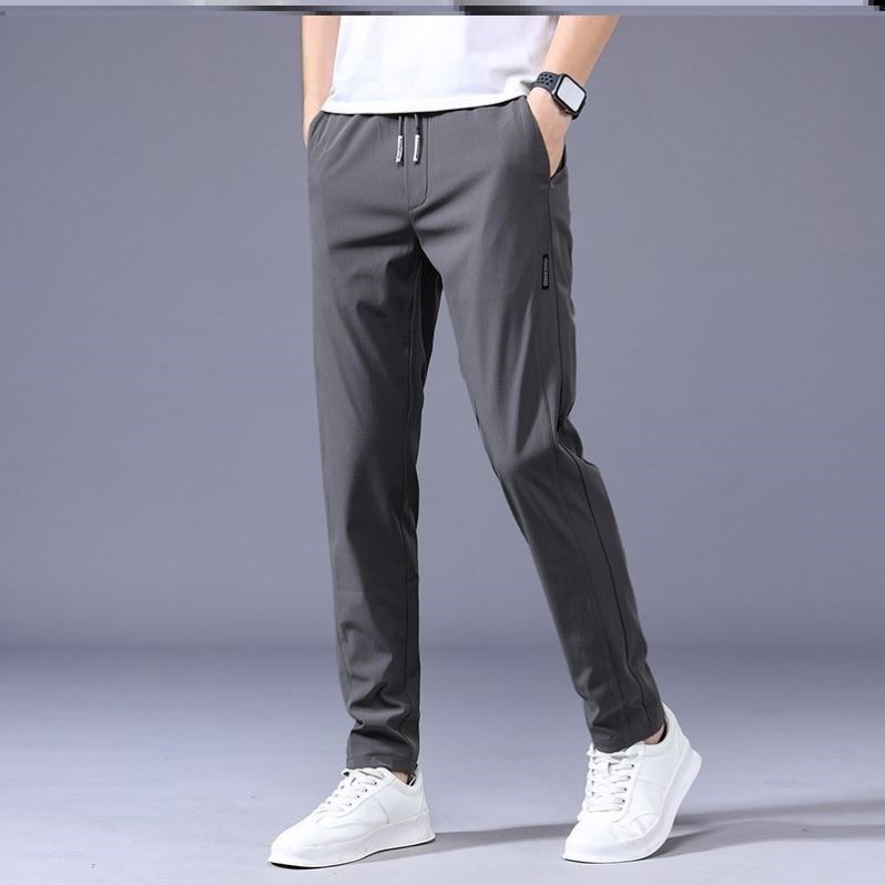 Pantalon de survêtement droit décontracté et ample avec cordon de serrage