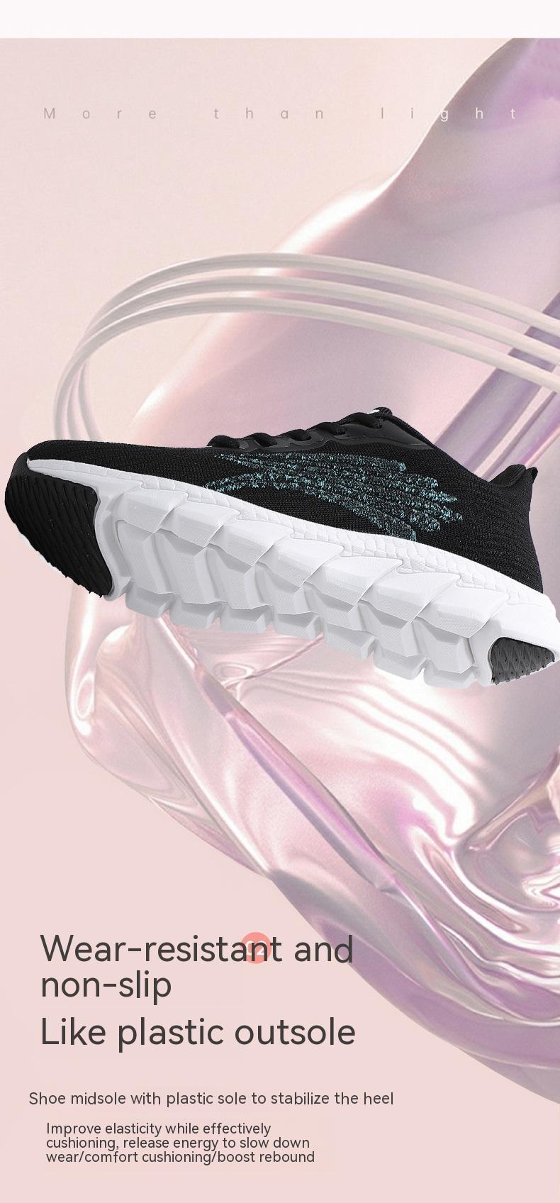 Baskets de course unisexe Flyknit respirantes Chaussures basses décontractées