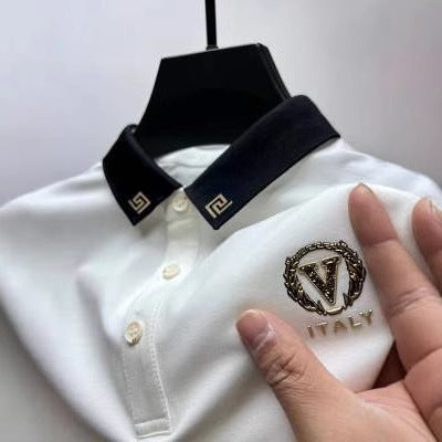 Polo polyvalent à revers et manches courtes pour homme