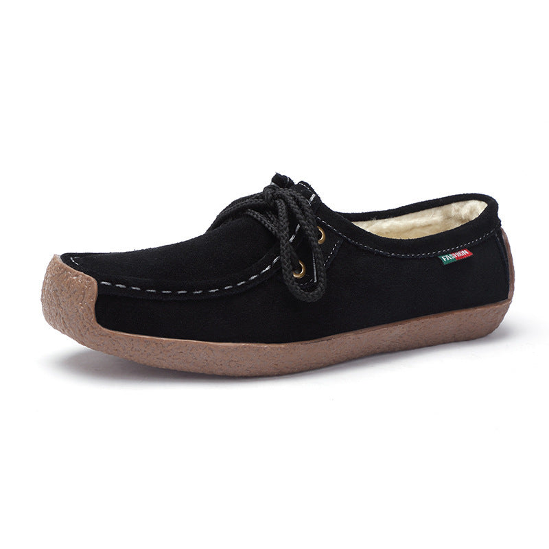 Women’s Lace-Up Flat Frosted Sneakers with Cross Straps