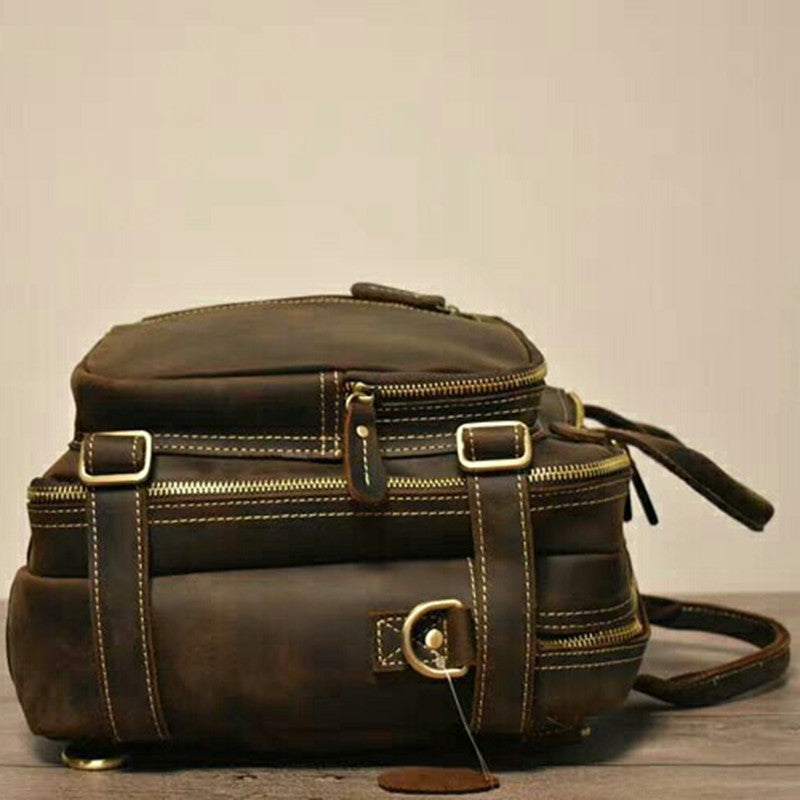 Sac Messenger Noir en Cuir Véritable pour Homme, à Bandoulière Unique