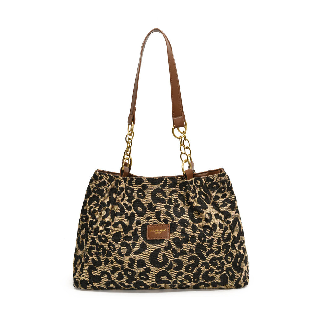 Large Capacity Brown PU Tote Bag for Commute & Leisure