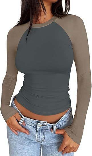 Hot Girl Slim-fit Stretch Color Matching Short Top