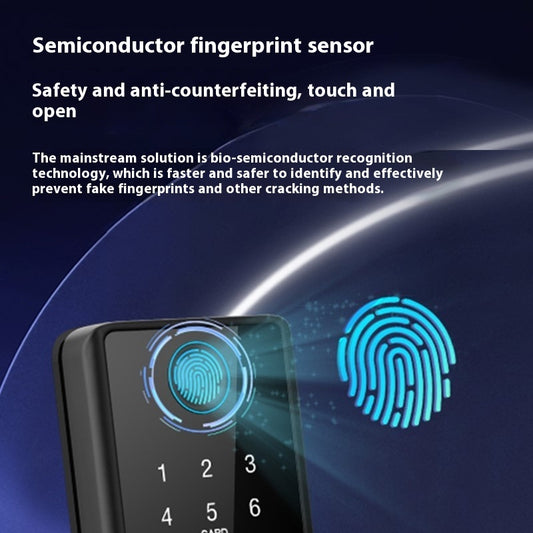 Graffiti Smart Fingerprint Door Lock for Wooden Doors with Auxiliary Closing