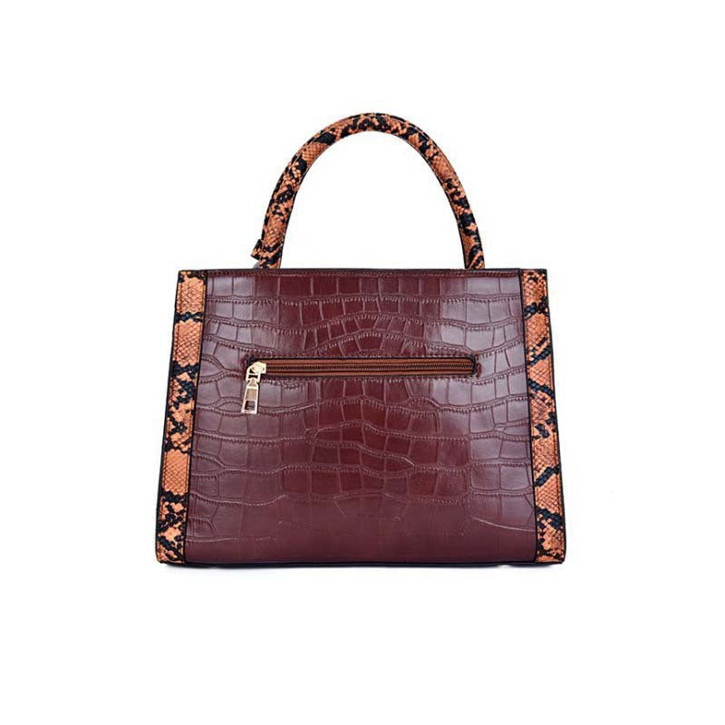 Sac à main deux pièces en PU avec bandoulière unique et poche zippée