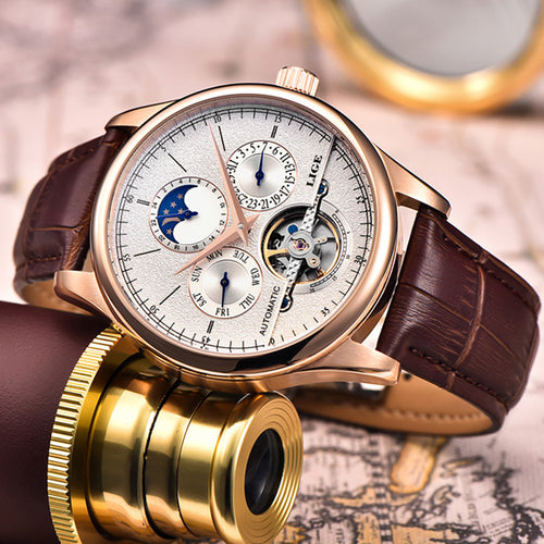 Men's Mechanical Business Casual Watch 43mm Waterproof