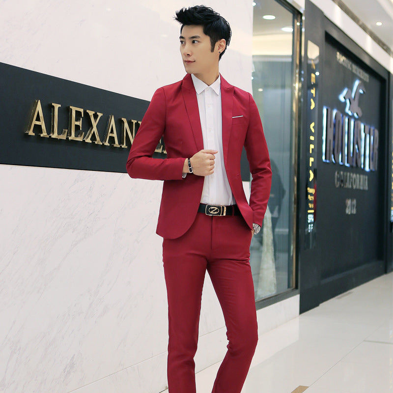 Business two-piece suit Korean Slim jacket